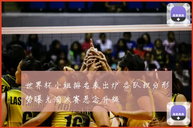 世界杯小组排名表出炉 各队积分形势曝光淘汰赛悬念升级